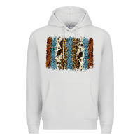Dove Grey tool leather leopard cowhide backround Premium Hoodie - RanaPortraitStore