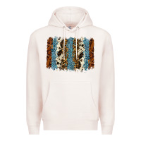 Pale Pink tool leather leopard cowhide backround Premium Hoodie - RanaPortraitStore