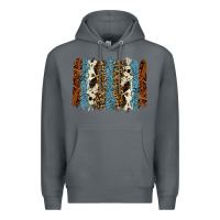 Rock tool leather leopard cowhide backround Premium Hoodie - RanaPortraitStore