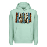 Seafoam tool leather leopard cowhide backround Premium Hoodie - RanaPortraitStore
