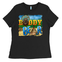 Black daddy bear native Ladies Tee - BarkalooDesign