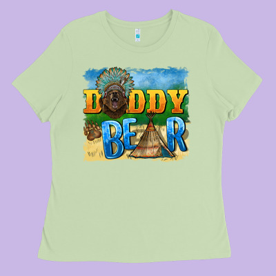 Daddy Bear Native Ladies Tee Designed By Barkaloodesign
