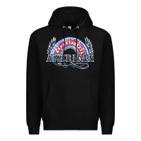 Black American rainbow Premium Hoodie - NancyCooperArtShop