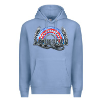 Colony Blue American rainbow Premium Hoodie - NancyCooperArtShop