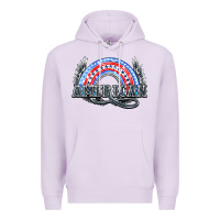 Lilac American rainbow Premium Hoodie - NancyCooperArtShop