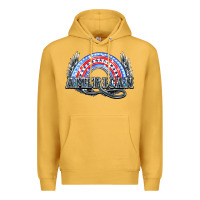 Mustard American rainbow Premium Hoodie - NancyCooperArtShop