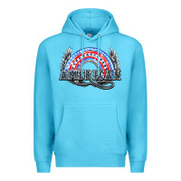 Ocean Blue American rainbow Premium Hoodie - NancyCooperArtShop