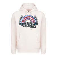 Pale Pink American rainbow Premium Hoodie - NancyCooperArtShop
