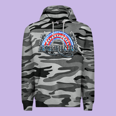 American Rainbow Premium Hoodie Designed By Nancycooperartshop