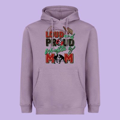 Loud And Proud Wrestling Mom Heavyweight Hoodie Designed By Zillion Design Studio