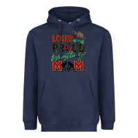 Navy loud and proud wrestling mom Heavyweight Hoodie - Zillion Design Studio