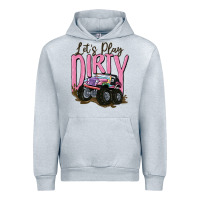 Heather Grey let's play dirty Urban Hoodie - MaliasSmallBusiness