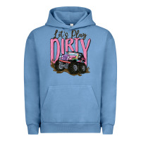 Pigment Pebble Blue let's play dirty Urban Hoodie - MaliasSmallBusiness