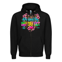 Black perfectly imperfect Zipper Hoodie - texasbilliewilder