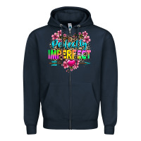 Navy perfectly imperfect Zipper Hoodie - texasbilliewilder