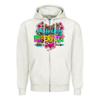 Oatmeal Heather perfectly imperfect Zipper Hoodie - texasbilliewilder