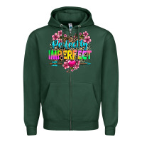 Sports Green perfectly imperfect Zipper Hoodie - texasbilliewilder