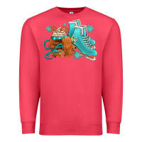 Cardinal Winter Ice Skating Boots And Coffee Premium Sweatshirt - FaDigitalArtStudio