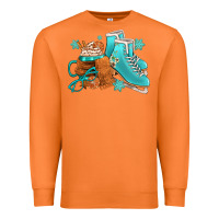Carrot Winter Ice Skating Boots And Coffee Premium Sweatshirt - FaDigitalArtStudio