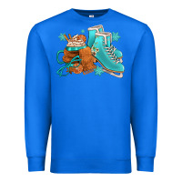 True Royal Winter Ice Skating Boots And Coffee Premium Sweatshirt - FaDigitalArtStudio