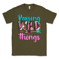 Army Green raising wild things Classic Tee - texasbilliewilder