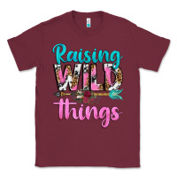 Burgundy raising wild things Classic Tee - texasbilliewilder