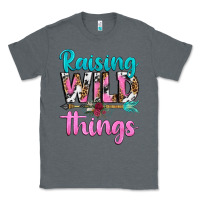 Charcoal Heather raising wild things Classic Tee - texasbilliewilder