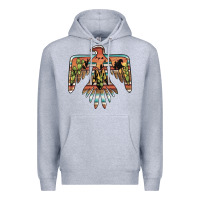 Heather Grey desert thunderbird Premium Hoodie - BarkalooDesign