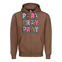 Chestnut pray on it pray over it pray throught it Zipper Hoodie - texasbilliewilder