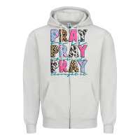 Dove Grey pray on it pray over it pray throught it Zipper Hoodie - texasbilliewilder