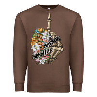 Chestnut sensitive savage skeleton middle finger Premium Sweatshirt - FaDigitalArtStudio