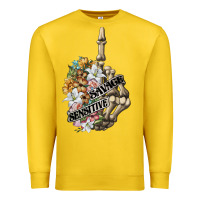 Lemon sensitive savage skeleton middle finger Premium Sweatshirt - FaDigitalArtStudio