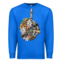 True Royal sensitive savage skeleton middle finger Premium Sweatshirt - FaDigitalArtStudio