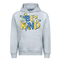 Heather Grey be kind Urban Hoodie - MaliasSmallBusiness