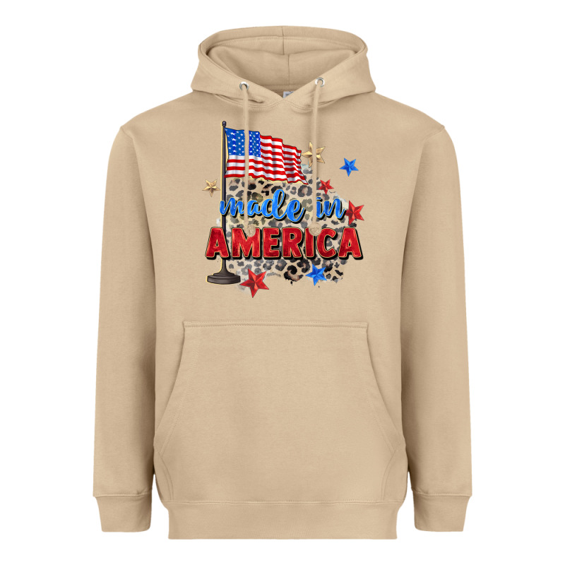 Made In America Heavyweight Hoodie by Zillion Design Studio | Teevron