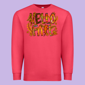 Hello Fall Premium Sweatshirt Designed By Racoondesign