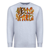 Heather Grey hello fall Premium Sweatshirt - RacoonDesign