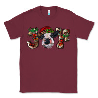 Burgundy Christmas Joy Heifer Cow Classic Tee - RanaPortraitStore