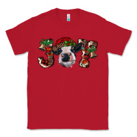 Red Christmas Joy Heifer Cow Classic Tee - RanaPortraitStore