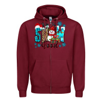 Burgundy up to snow good Zipper Hoodie - Zillion Design Studio