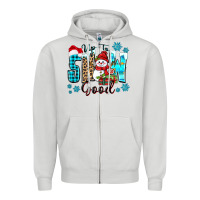 Dove Grey up to snow good Zipper Hoodie - Zillion Design Studio