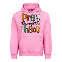 Fuchsia Pink pray throthe chaos Urban Hoodie - MaliasSmallBusiness