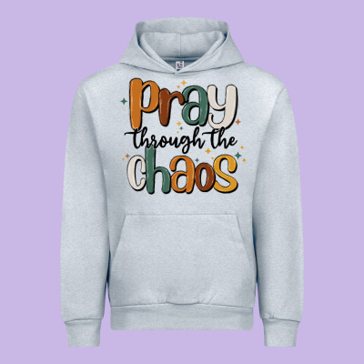 Pray Throthe Chaos Urban Hoodie Designed By Maliassmallbusiness