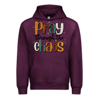 Mauve Wine pray throthe chaos Urban Hoodie - MaliasSmallBusiness