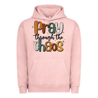 Pigment Salmon pray throthe chaos Urban Hoodie - MaliasSmallBusiness