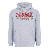 Heather Grey mama all day everyday Heavyweight Hoodie - Zillion Design Studio