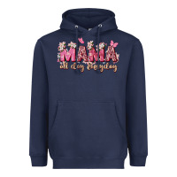 Navy mama all day everyday Heavyweight Hoodie - Zillion Design Studio