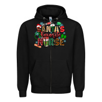 Black santa's favorite nurse Zipper Hoodie - Zillion Design Studio
