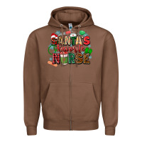 Chestnut santa's favorite nurse Zipper Hoodie - Zillion Design Studio