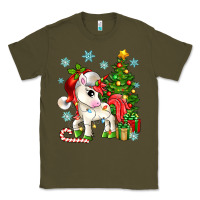 Army Green Christmas unicorn Classic Tee - Zillion Design Studio